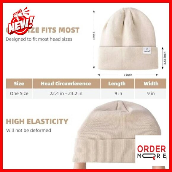 Satin Lined Winter Beanie Set 3 Pack Unisex Warm Knit Hat main image 6